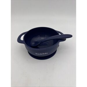 Bazzle Baby Anchor Silicone Suction Bowl With Spoon Navy Color No Lid